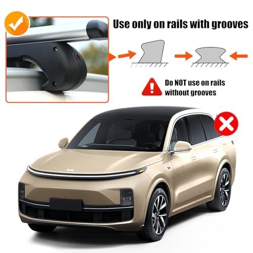 52" Aluminum Roof Rack Cross Bars for SUV/Van/Sedan - 150LB Capacity, Easy Insta thumbnail 5