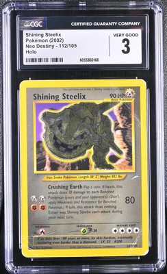 CGC 3 Shining Steelix 2002 Neo Destiny 112/105 Holo Pokemon Card