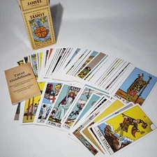 The Original Tarot Illustrated Deck 78 Cards Guidebook Da Brigh Complete EUC