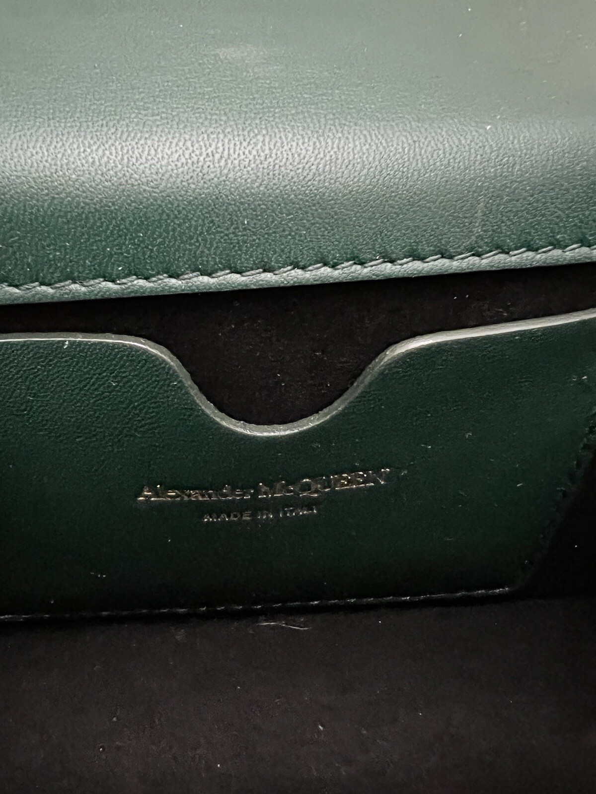 ALEXANDER MCQUEEN Lambskin Quilted Knuckle Shoulder Bag Green NWT W/ Dustcover image 10