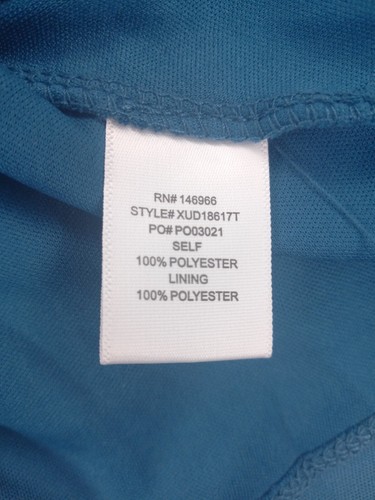 Crystal Sky Tulle Mini Dress Twist Back Sleeveless Size M Blue Sheer Lined - Picture 9 of 10