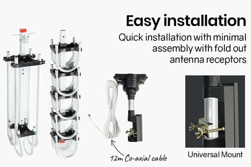 Digital Outdoor HD TV Antenna Aerial Rotating via Remote Control, with Amplified - Picture 4 of 5