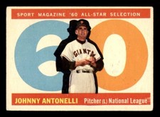 1960 Topps Baseball #572 Johnny Antonelli (All-Star) GD *f1