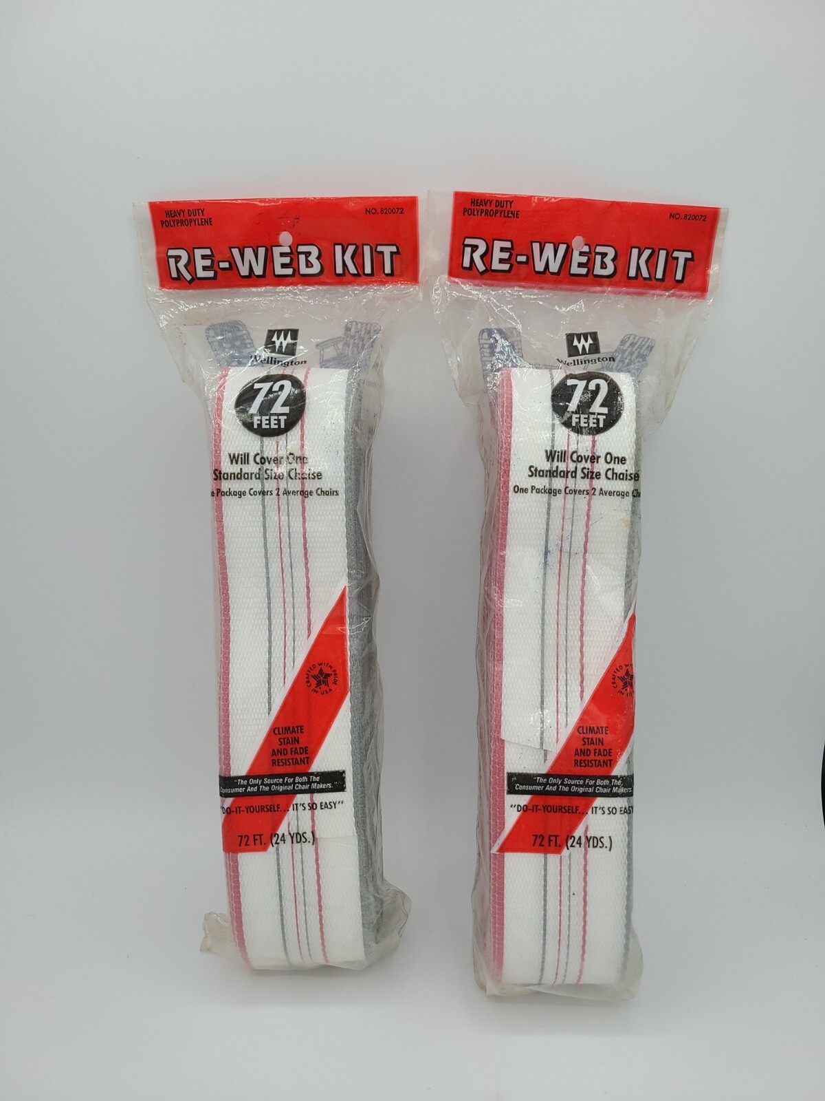 Wellington Re Kit 144 ft 2 Chaises or 4 Chairs White w/ Red & Green