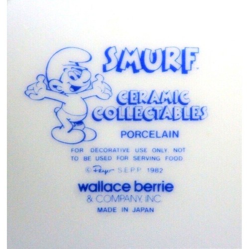 Smurf porcelain collectible plate hot air balloon Have a Smurfy Day 1982 - Picture 3 of 3