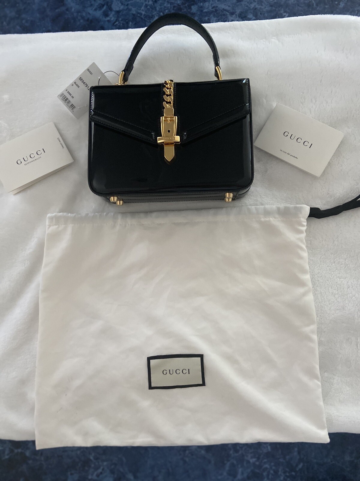 sylvie 1969 patent leather mini top handle bag