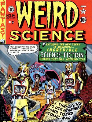 COMICS WEIRD SCIENCE SCI FI HYDROGEN BOMB ALIEN SHIP USA POSTERPRINT ABB6489B