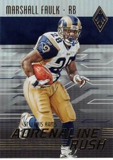 2016 Panini Phoenix Football Marshall Faulk Adrenaline Rush NM #AR-MF NM/MT RAMS