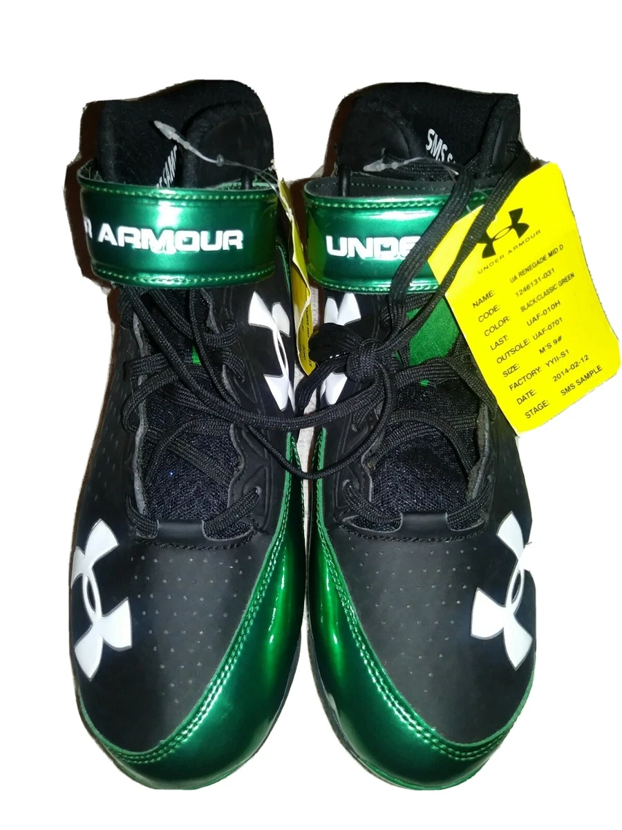 NEW Under Armour UA Football Shoes Cleats Renegade Green Black