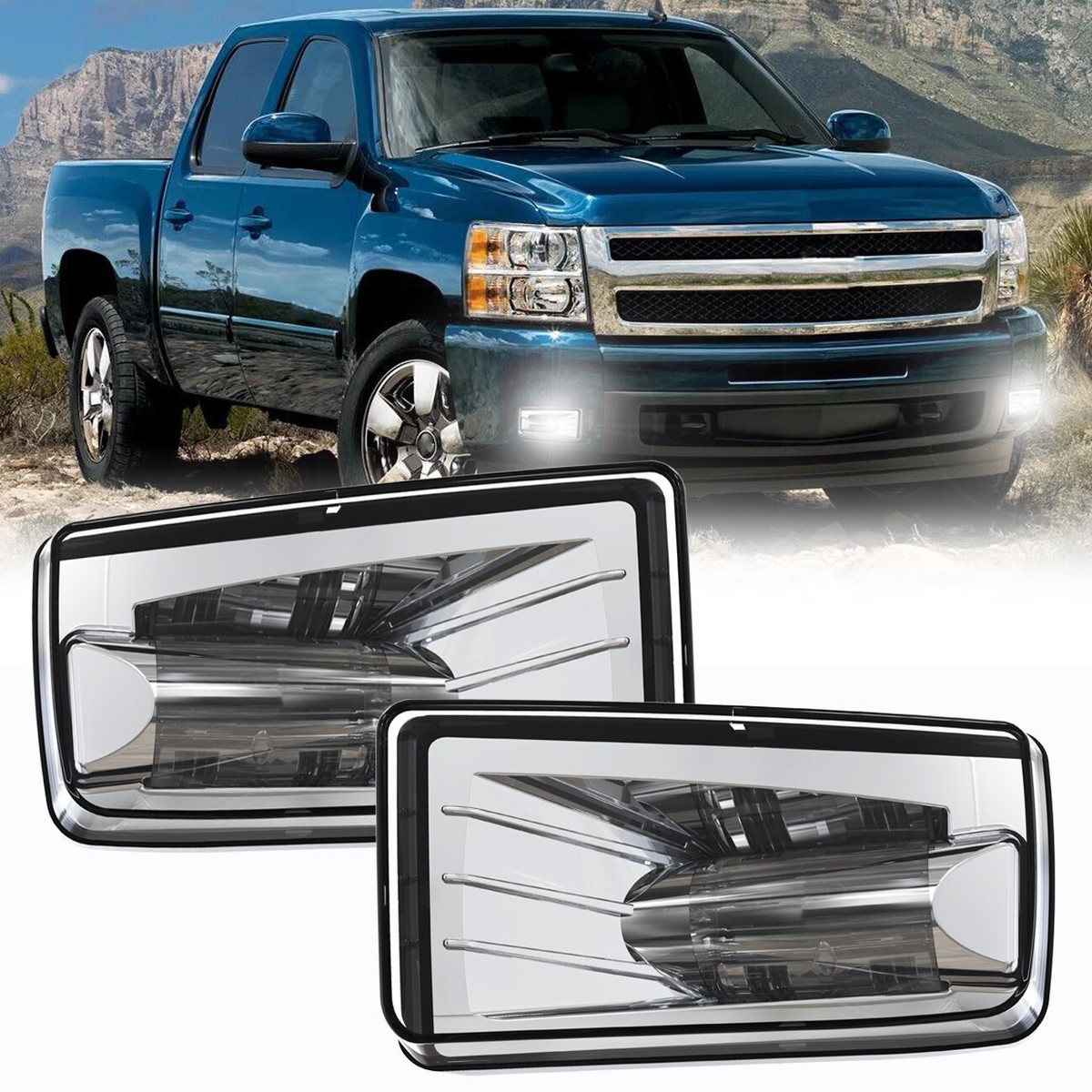 DOT LED Fog Lights For 2007-2014 Chevy Silverado 1500 2500 3500 – 36W, 6000K, IP67, Pair (Left & Right) By Z-offroad 5 thumbnail image
