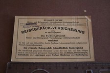 tolle alte Karte - Reisegepäck-Versicherung 30-40er Jahre ü. 500 Reichsmark (2)