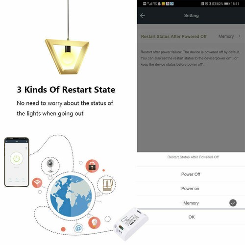Smart WiFi Switch Relay Module Tuya Smart Life Wireless Alexa Google Home UK NEW - Picture 9 of 17