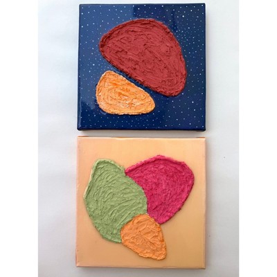 Resin3D Shapes texture painting ,Modern Abstract, Original Wall Art Canvas Set