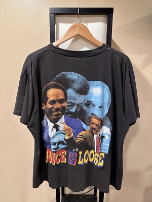 Vintage OJ Simpson Black Faded 1995 Juice is Loose Rap Tee | eBay