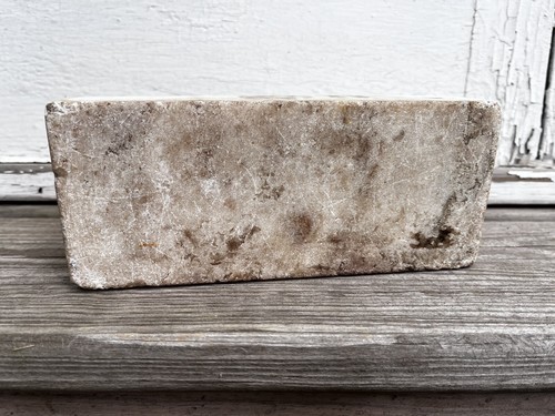 Antik geschnitzter Marmorblock Vögel Gedenkstein AAFA Volkskunst Türstopper 1800er - Bild 18 von 22