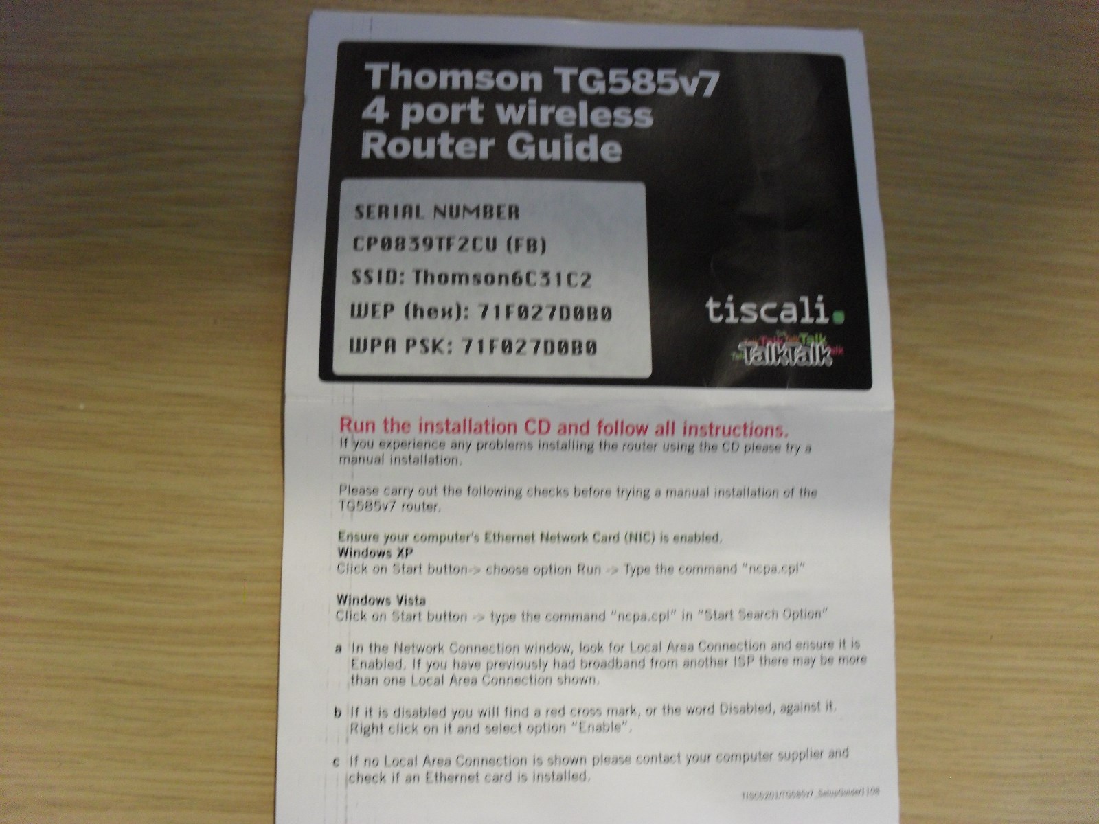 Thomson TG585v7 54 Mbps 10/100 Wireless G Router | eBay