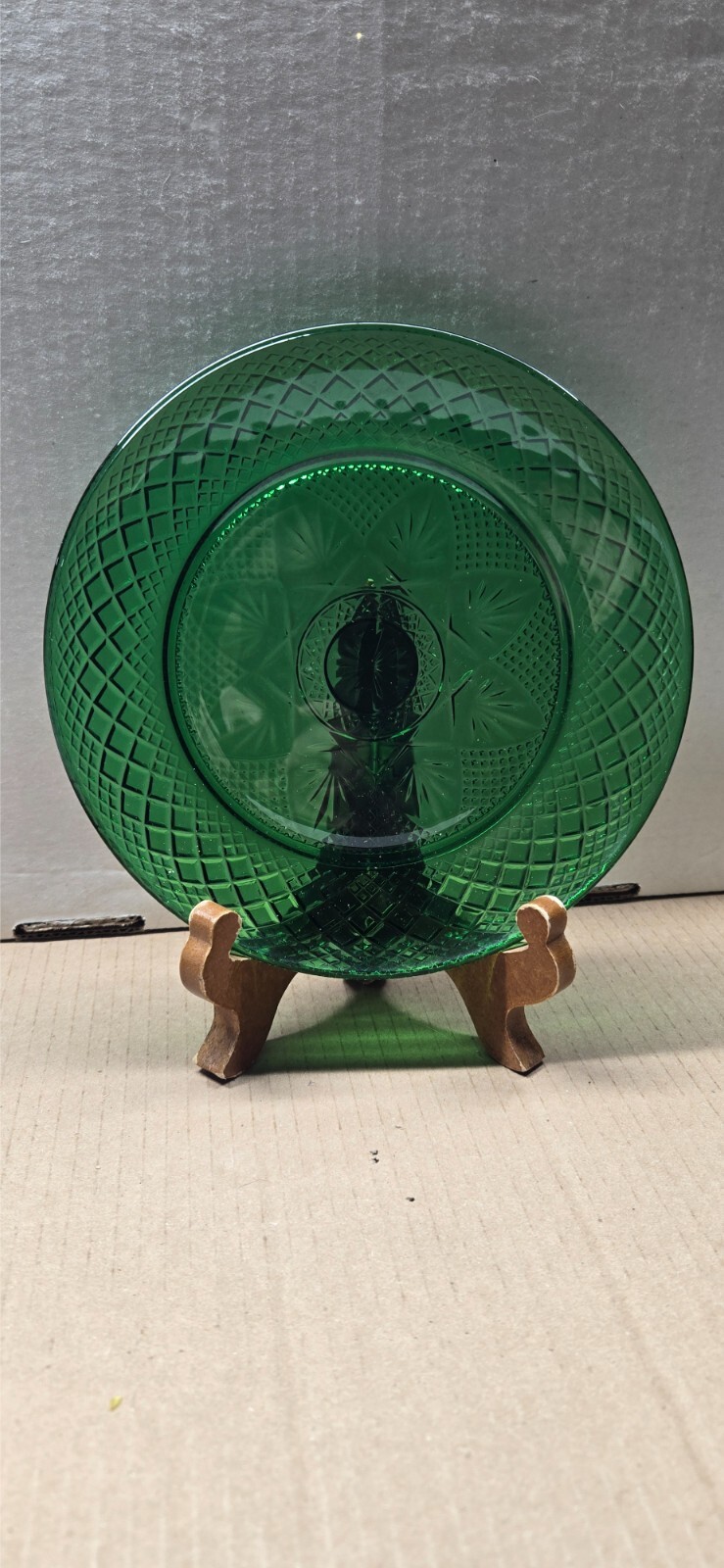 Cristal D'Arques-Durand Antique Emerald Salad Plate