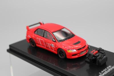 1/64 CM Model Car Mitsubishi Lancer EVO IX W/Engine Alloy Diecast Model Car Toy