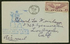 1931 FIRST FLIGHT AIR MAIL ROUTE AM 12 TRINIDAD, CO TO LOS ANGELES CA (ESP#1488)
