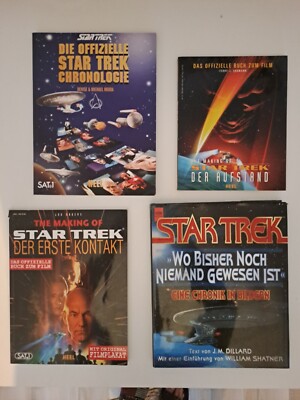 4x Star Trek Buch/Heft/Next Generation, Chronik, Erster Kontakt, Aufstand , Dvd