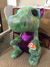 Ty Beanie Cinder Dinosaur 16” Large Plush. NWT. (B)
