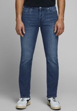 Jack and Jones Glenn Original Slim Fit Jeans Mens Blue UK Size 50W 32L #REF146