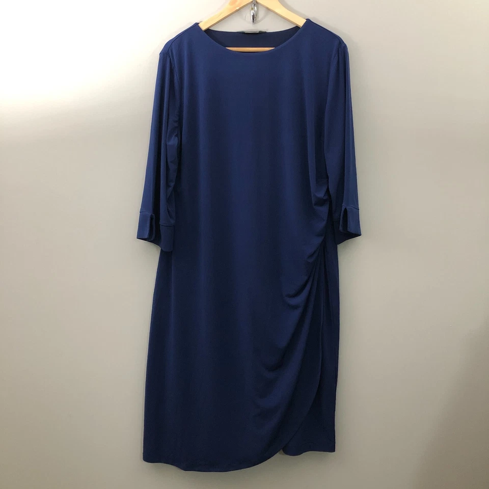 Vestido Ruth Langford Mujer 2XL Azul Acanalado Ocasión Evento Crucero Boda Foto 2 de 4