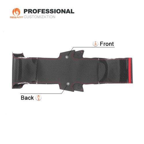 Carbon Fiber Leather Steering Wheel Cover Wrap for Mitsubishi Lancer EVO IX 8 - Picture 8 of 9