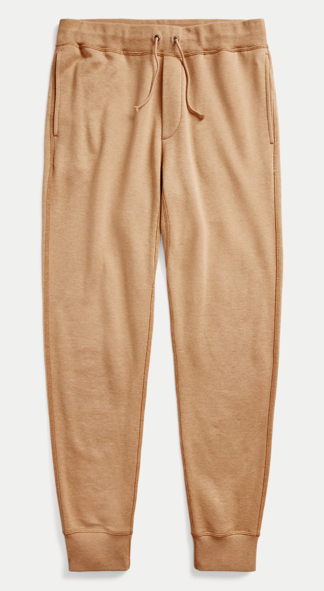 Ralph Lauren Purple Label Camel Brown Silky Fleece Relax Jogger