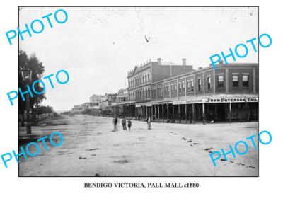 OLD 8x6 PHOTO OF BENDIGO VICTORIA PALL MALL c1880