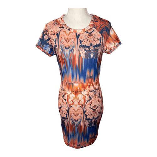 Robe Zara Scuba à Manches Courtes - Imprimé Floral, Taille S, Occasion Très Bon état