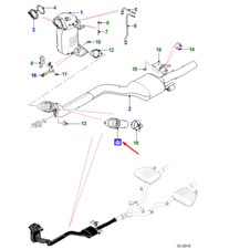 JAGUAR F-PACE X761 Auspuffrohrflansch T4A26312 NEU ORIGINAL