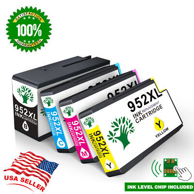 4 PK 952XL 952 XL Ink Cartridge for HP OfficeJet Pro 8710 7740 8216 8218 Printer