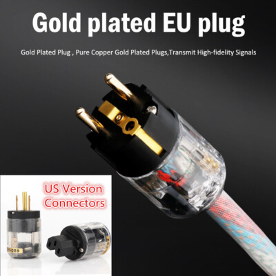 Audio Power Cables OFC Power Cord W/ IEC 320 C15 Schuko Plug EU/US Standard Plug