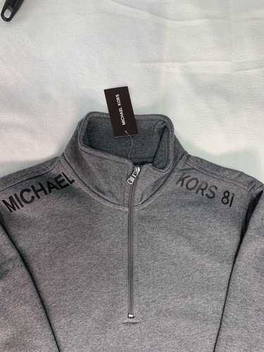 Michael Kors 81 Grey Medium Half Zip-Up 