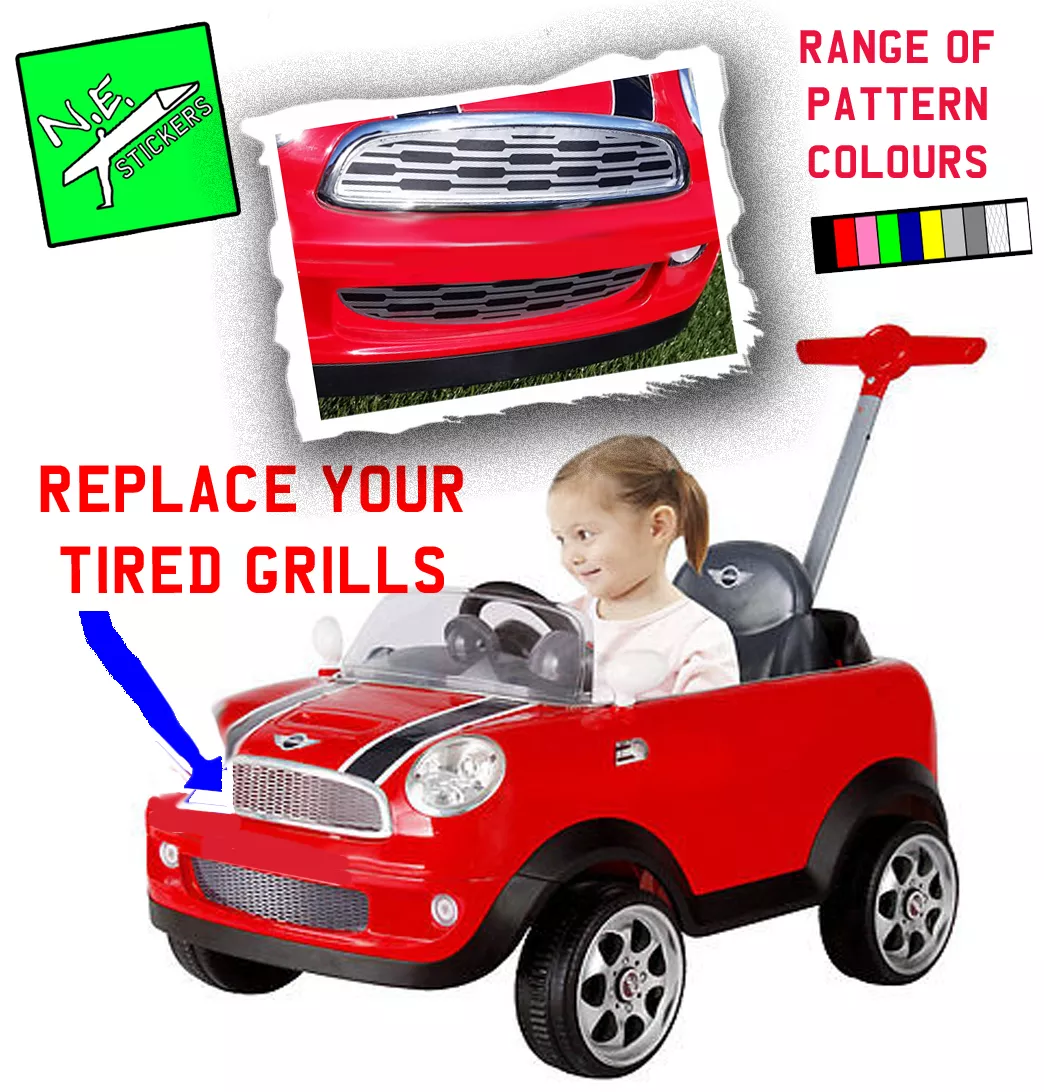 Replacement stickers TO FIT Kids MINI COOPER PUSH BUGGY car ride
