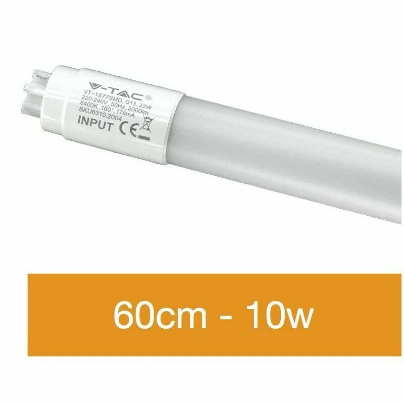 TUBO LED NEON V-TAC DA 10W A 20W LAMPADA TUBI G13 60cm - 90cm - 120cm - 150cm