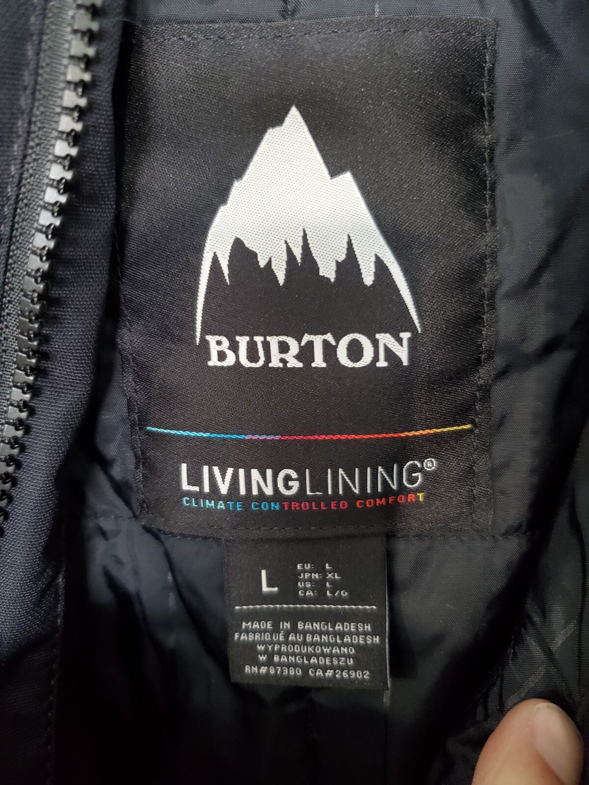 NWT Burton Covert Living Lining Men's Black Ski Snowboard Hooded Jacket