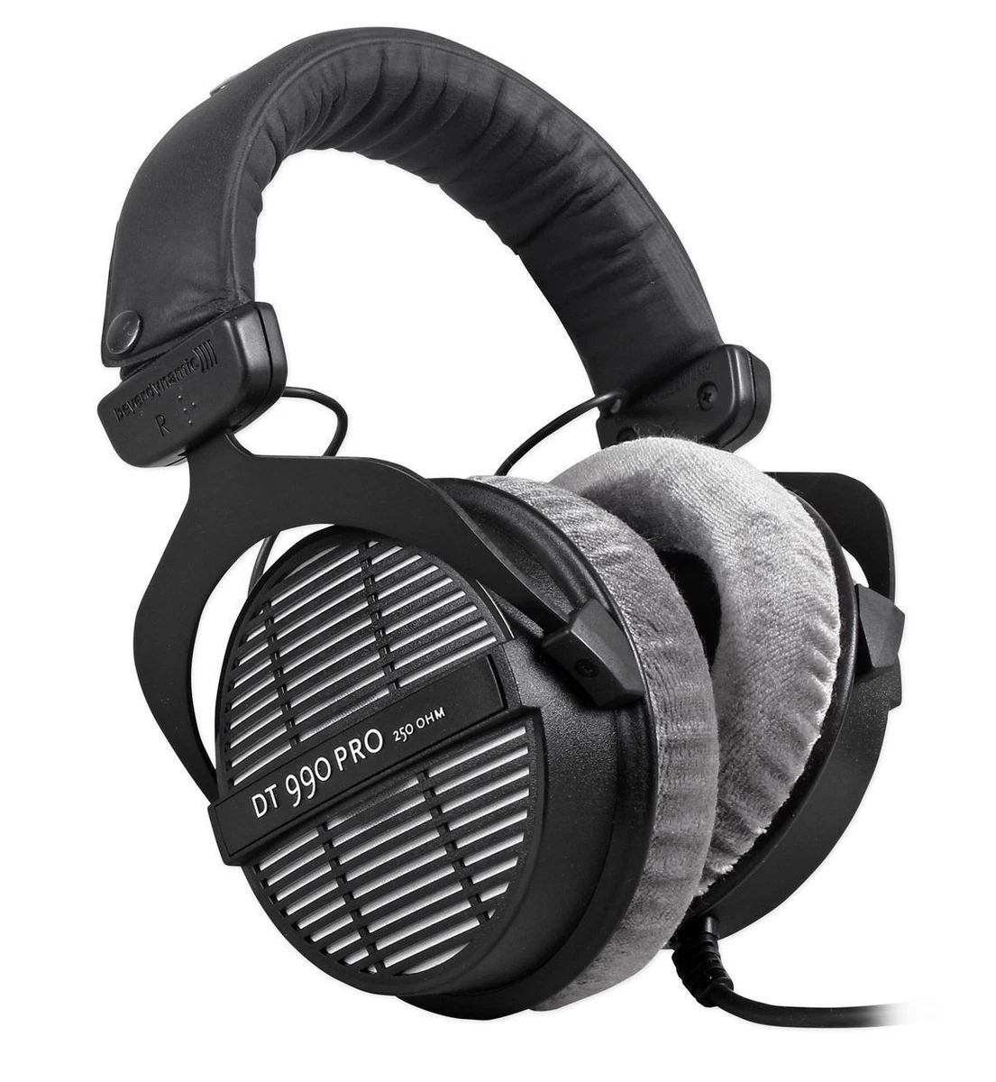 beyerdynamic DT 990 Pro 250 Ohm Open-Back Studio Mixing Headphones Bundle  -Includes- Soft Case, Headphone Splitter, and More