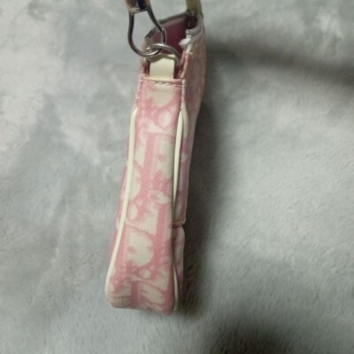 Christian Dior Oblique Saddle Handbag Pink Out of print Fashion