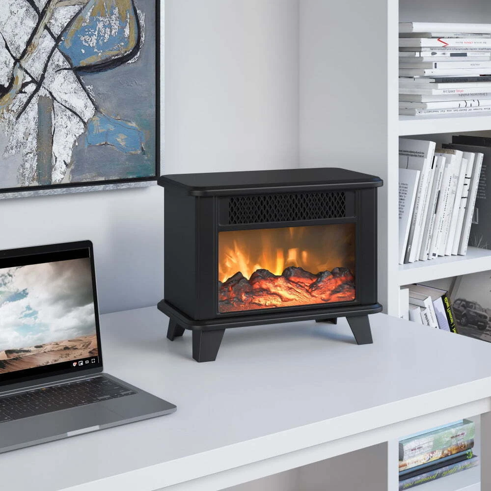 Electric Fireplace Personal Space Heater Indoor 1500W 2 Setting 4600 BTU  Heating | eBay
