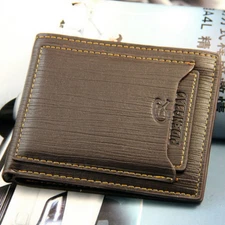 Fashion Men Bifold Clutch Leather Wallet Credit Card Holder Billfold Clutch Gift