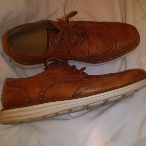 Cole Haan Lunarlon Brown Wingtip Oxfords C12599 Men s M 8.5 Leather lace ups - Picture 5 of 10