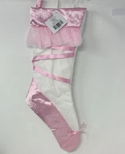Ballerina Point shoe Christmas stocking 17" pink dancer nutcracker Ballet