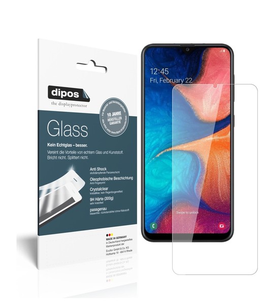 2X Schutzfolie FüR Samsung Galaxy A20 - Anti-Shock 9H Folie Dipos Glass-image