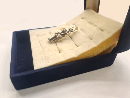 Ciondolo chiave della vita Ankh in lega d'argento artigianale con pietre, 4,31 g - Foto 4 di 12
