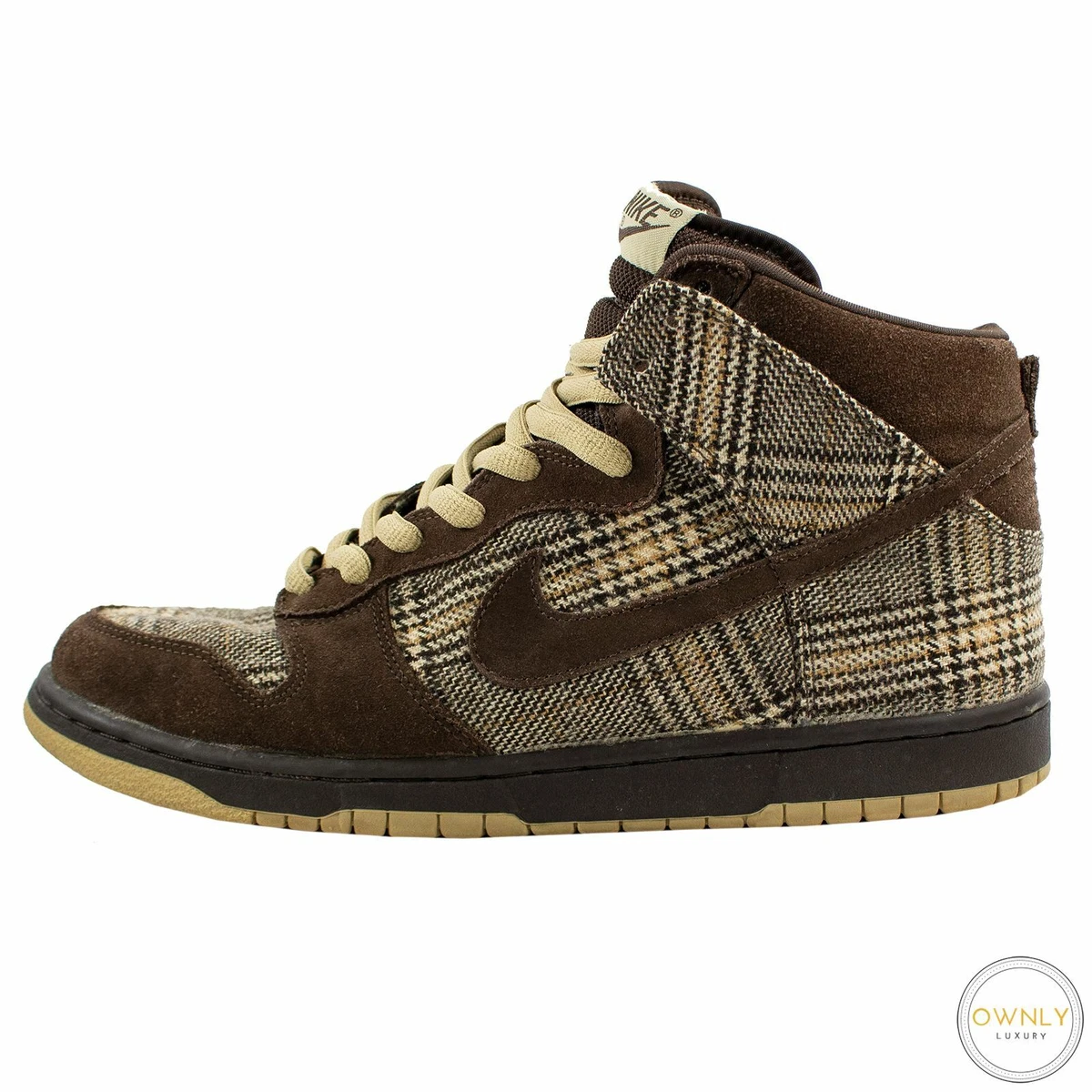 Nike Dunk High Pro SB Tweed Brown Suede Classic 2004 Sneakers 12US