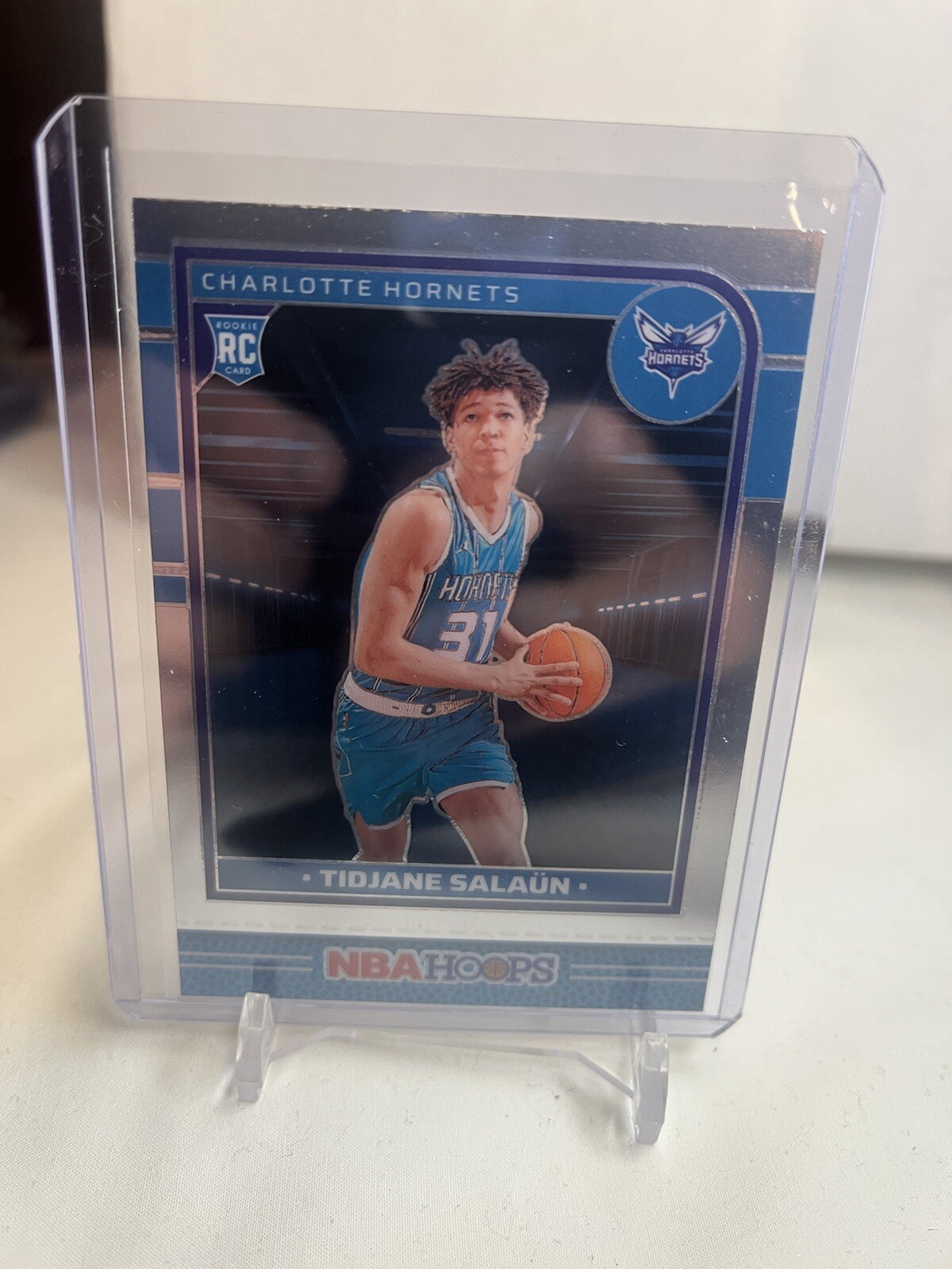 2024-25 Panini NBA Hoops #236 Tidjane Salaun Chrome Premium RC Charlotte Hornets
