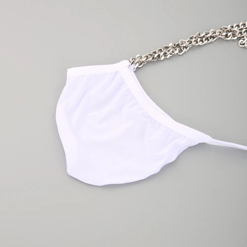 Men Thong G-string Sissy Briefs Sexy Metal Chain Waist Underwear Ultra Thin UK - Picture 23 of 31