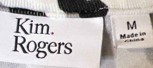Kim Rogers White Gray Black Cheetah Stretch Long Bell Sleeves Cardigan Medium - Picture 3 of 4